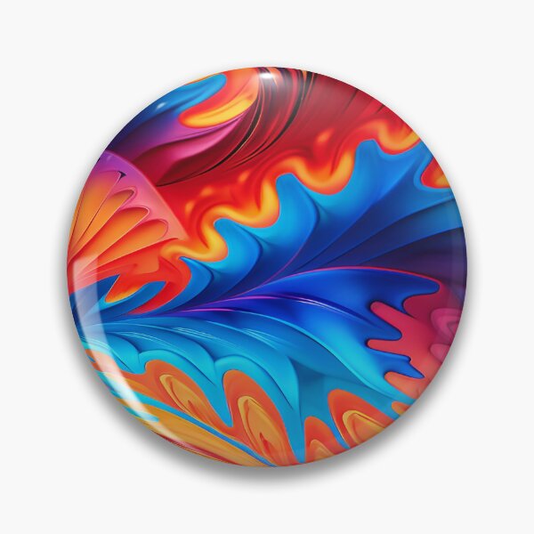 Item preview, Orange and Blue Abstract Waves of Flowers designed and sold by deniselynnimage.