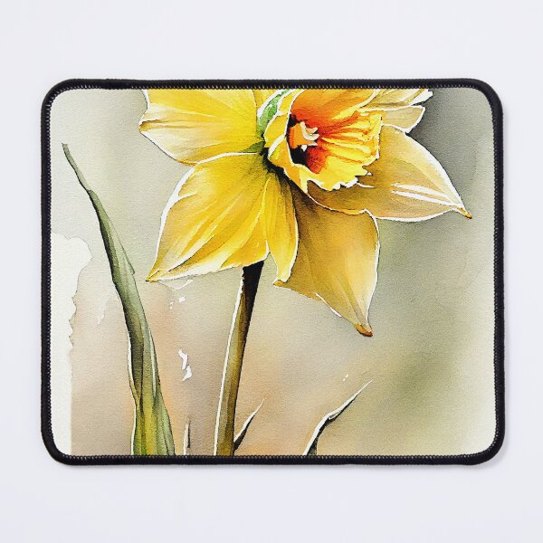 Item preview, Daffodil watercolor art designed and sold by JBJart.