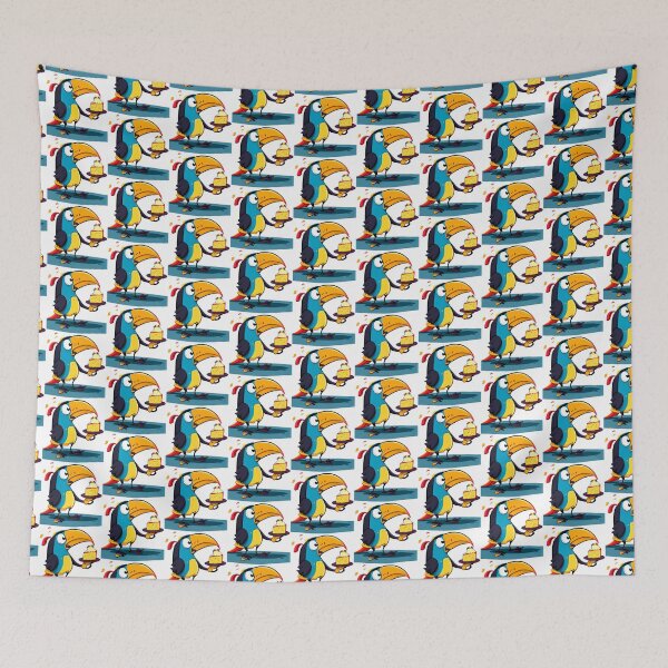Item preview, Toucan Eats Birthday Cake designed and sold by Toucan-VooDoo.