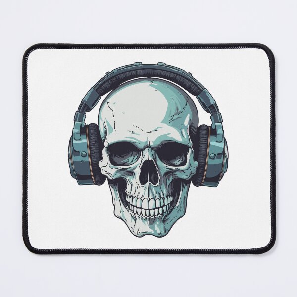 Item preview, skull with headphones designed and sold by Wolka.