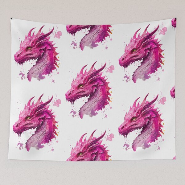 Item preview, Majestic Pink Dragon Watercolor designed and sold by Art-by-Aelia.