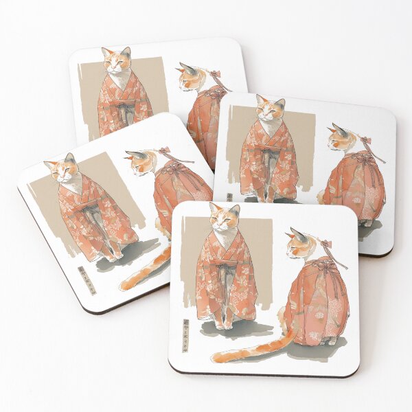 Item preview, Japanese Cat in Kimono designed and sold by Oonyme.