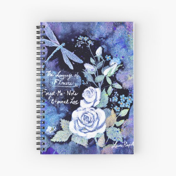Blue and White Watercolor Floral Notebook - Instead of Flowers