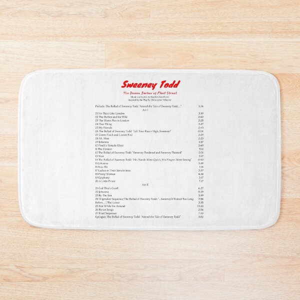 Item preview, Sweeney Todd: The Demon Barber of Fleet Street Tracklist designed and sold by BlackwellNY.