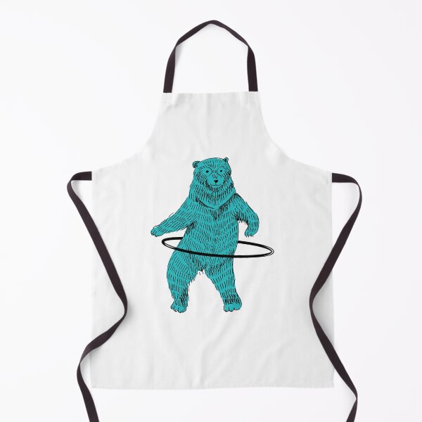 Item preview, Hula Hooping Hoop Dancing Blue Hipster Bear designed and sold by Maria Garcia.