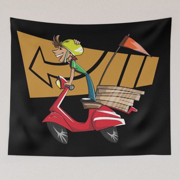 Item preview, Pizza Delivery Guy On Scooter designed and sold by Gile-Shop.
