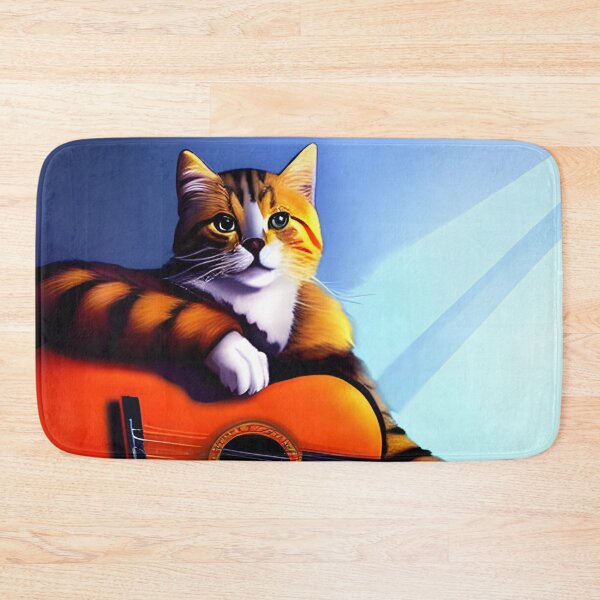 Item preview, Cat playing guitar designed and sold by Turkdesigner.