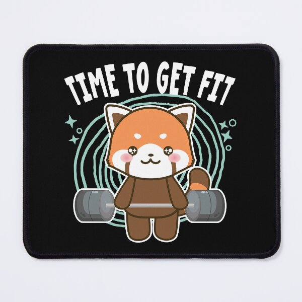 Item preview, Time To Get Fit, redpanda doing workout designed and sold by samah82.