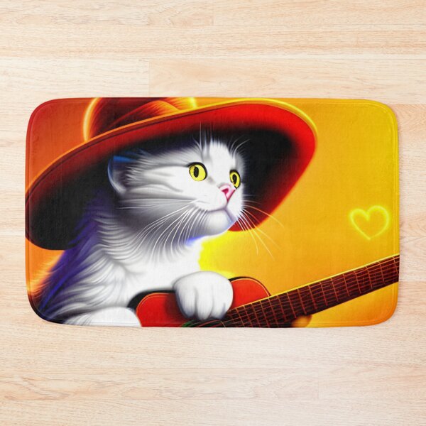 Item preview, Cat playing guitar designed and sold by Turkdesigner.