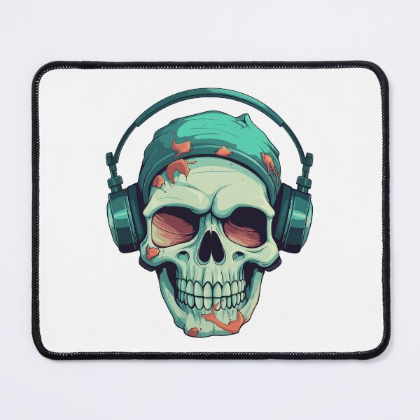 Item preview, skull with headphones designed and sold by Wolka.