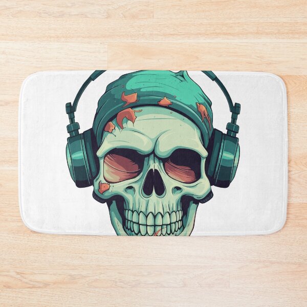 Item preview, skull with headphones designed and sold by Wolka.