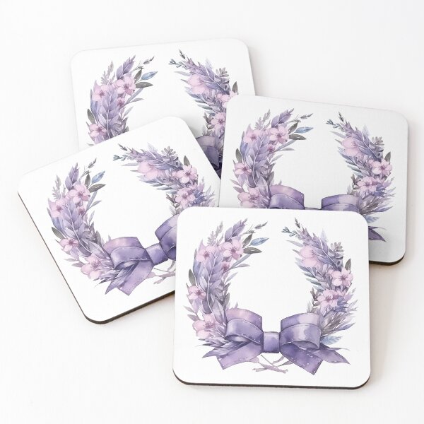 Item preview, Subtle Purple Pastel Floral Wreath - Aquarelle sticker designed and sold by EmeraldeaArt.