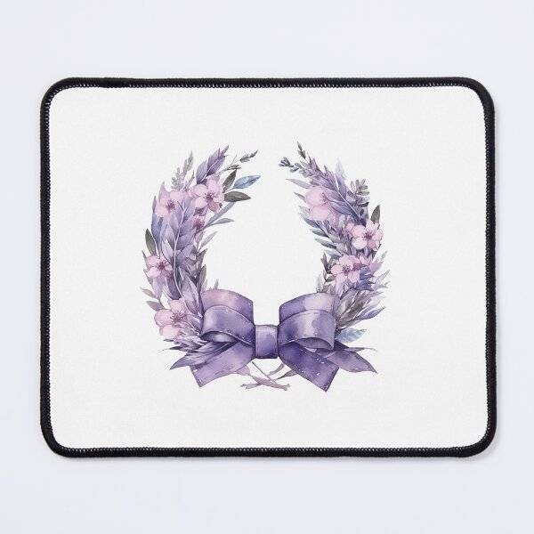 Item preview, Subtle Purple Pastel Floral Wreath - Aquarelle sticker designed and sold by EmeraldeaArt.
