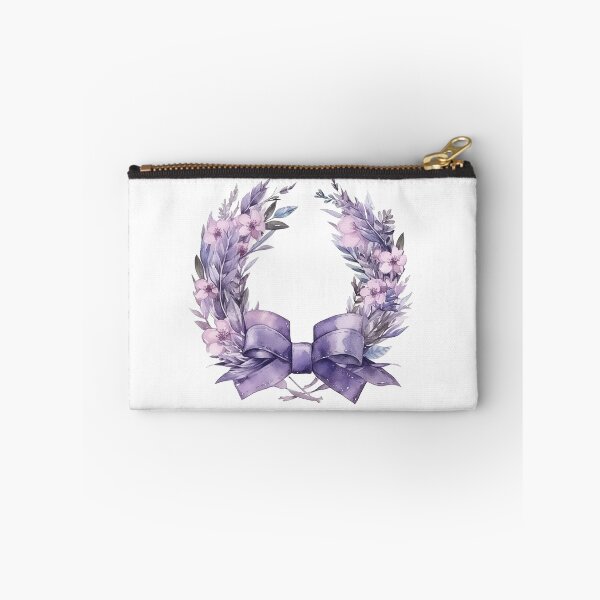 Item preview, Subtle Purple Pastel Floral Wreath - Aquarelle sticker designed and sold by EmeraldeaArt.