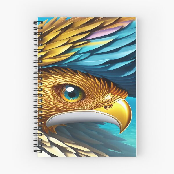 Item preview, Golden Hawk with Brilliant Gold Yellow and Blue Feathers designed and sold by deniselynnimage.