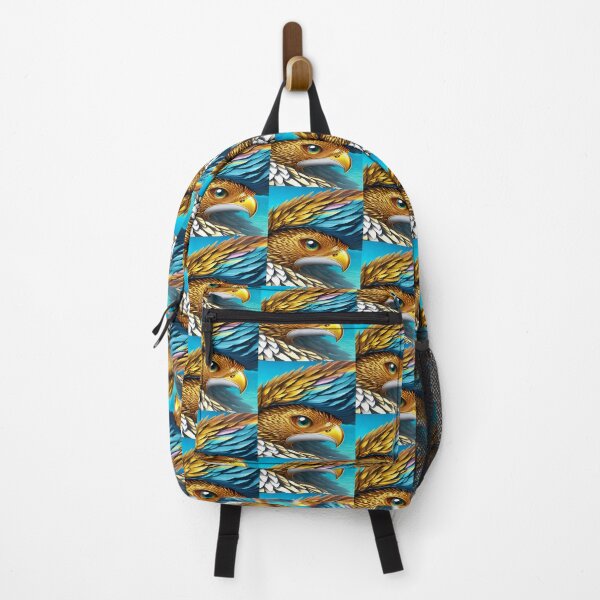 Item preview, Golden Hawk with Brilliant Gold Yellow and Blue Feathers designed and sold by deniselynnimage.
