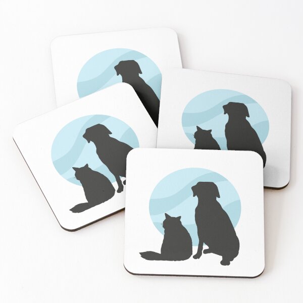 Item preview, Cat and dog, love art Sticker designed and sold by Zidane45.