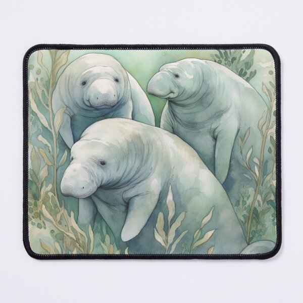 Item preview, Watercolor Wash Manatees designed and sold by Matt's Artificial Nature.