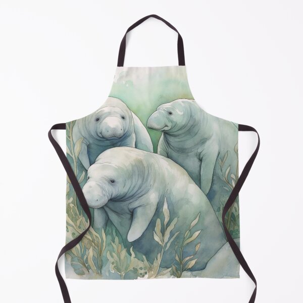Item preview, Watercolor Wash Manatees designed and sold by Matt's Artificial Nature.