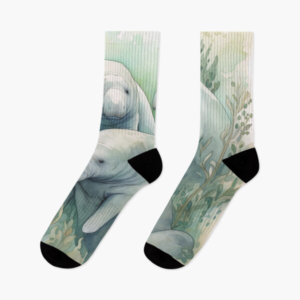 Item preview, Watercolor Wash Manatees  designed and sold by Matt's Artificial Nature.