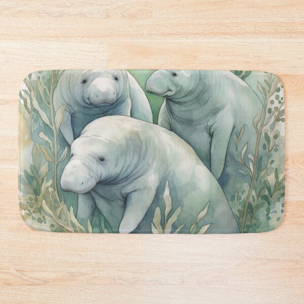 Item preview, Watercolor Wash Manatees  designed and sold by Matt's Artificial Nature.