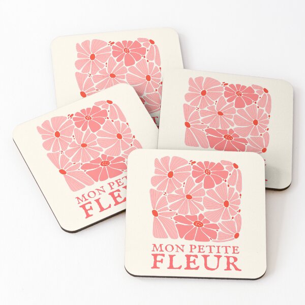 Item preview, Pink Pastel Daisy Pattern My Hippie Soul Little Flower French Quotes designed and sold by Renata Illustrata.