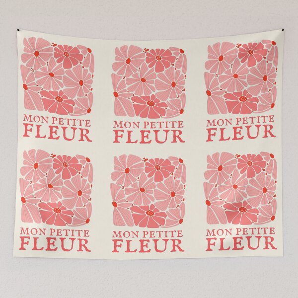 Item preview, Pink Pastel Daisy Pattern My Hippie Soul Little Flower French Quotes designed and sold by Renata Illustrata.