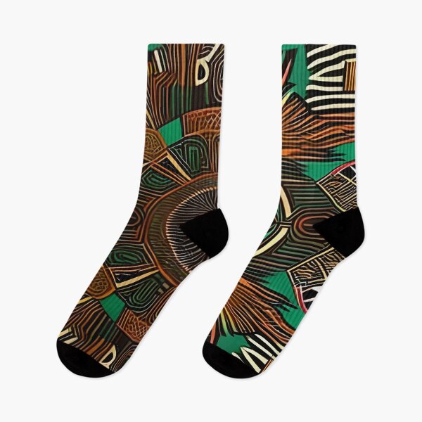 Item preview, African Fabric with Gold, Black, Green, and Kemet Egypt Hieroglyphics Print designed and sold by Rui Fernandes.