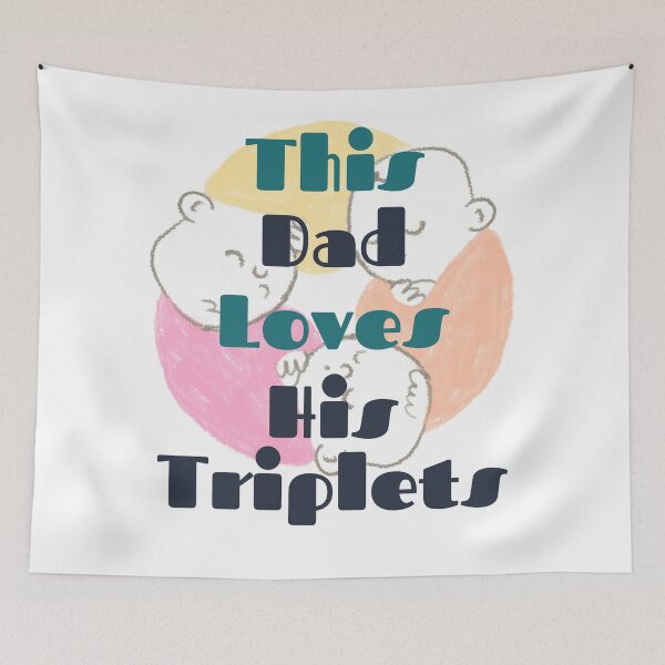 Item preview, This Dad Loves His Triplets - One Dad's Journey: Raising Triplets with Love designed and sold by Chromatic-Art.