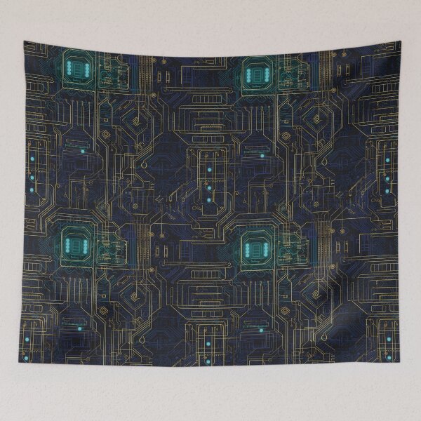 Item preview, Blue and Yellow Neon Circuitry designed and sold by DaniGirls.