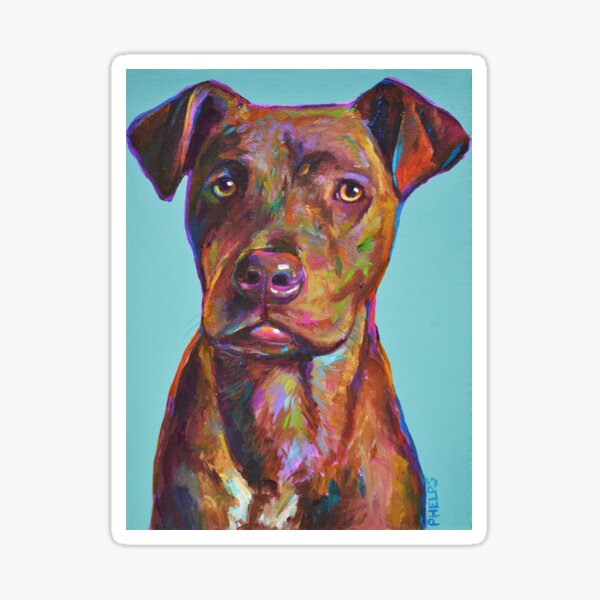 Item preview, BRINDLE PITBULL PUP designed and sold by RobertPhelpsArt.