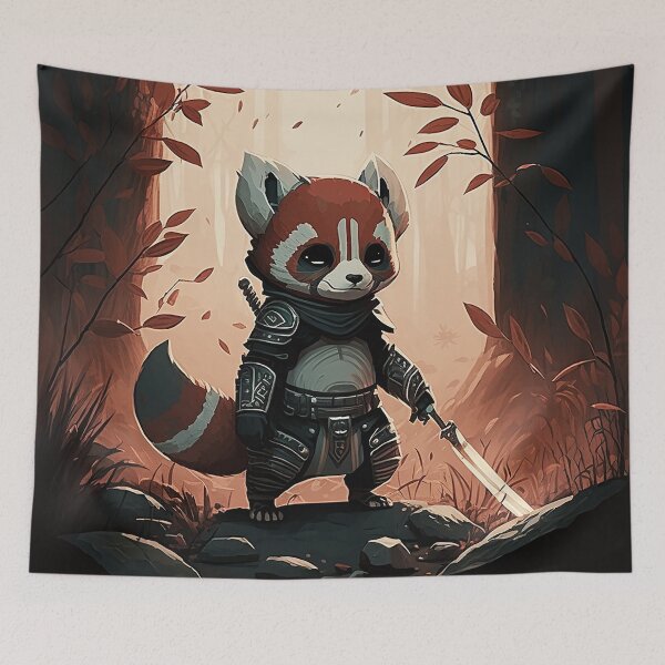 Item preview, red panda knight 1 designed and sold by IntrepidPanda.