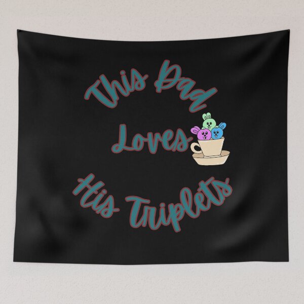 Item preview, This Dad Loves His Triplets - Triple the Love: A Father's Dedication to His Three Children designed and sold by Chromatic-Art.