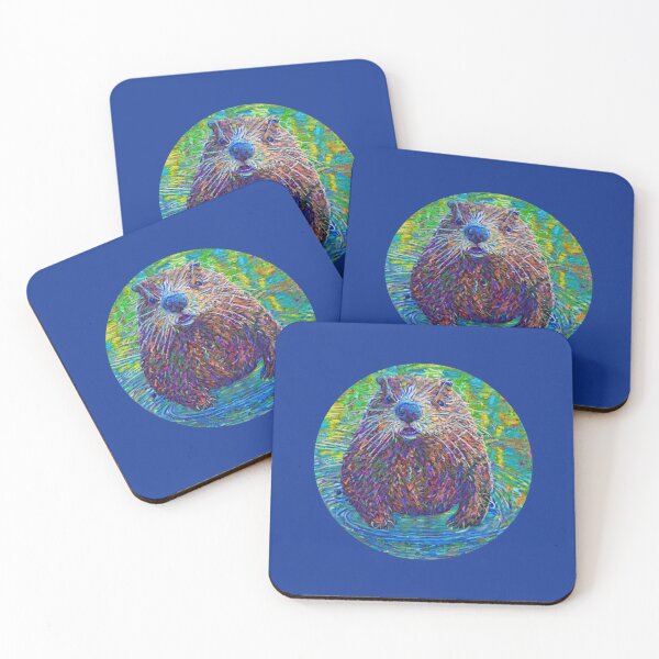 Item preview, A beaver in the water. Abstraction. designed and sold by Natalia-Vlad.