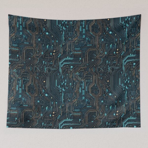Item preview, Neon Blue and Yellow Neon Circuitry designed and sold by DaniGirls.