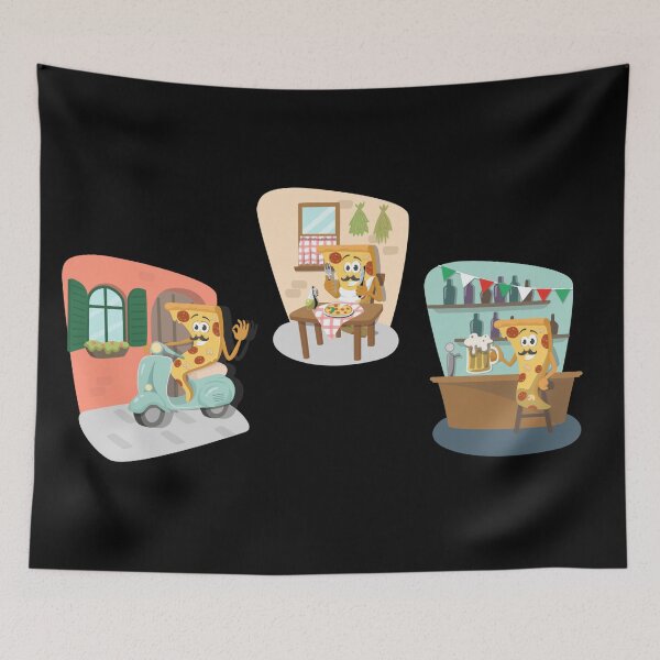 Item preview, Character Of Pizza Slice  designed and sold by Gile-Shop.