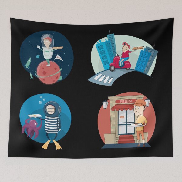 Item preview, Pizza Courier Delivery Fast Italian Food designed and sold by Gile-Shop.