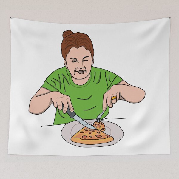Item preview, Woman Eating Pizza designed and sold by Gile-Shop.
