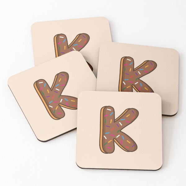 Item preview, Letters K Shaped Like Chocolate Donuts  designed and sold by DonutsWords.