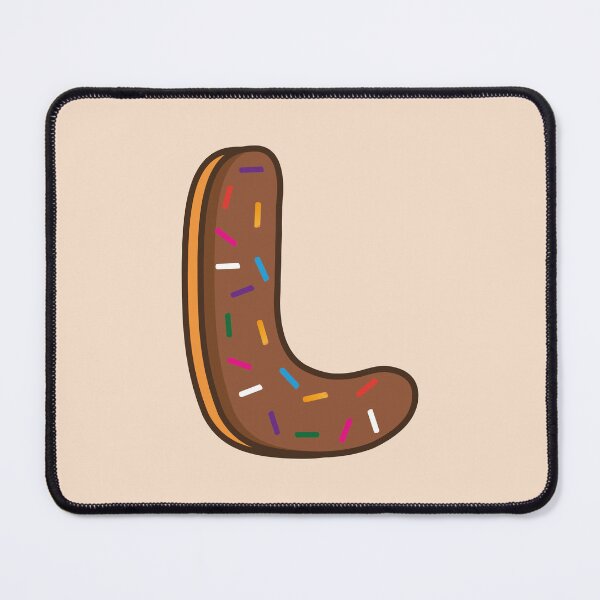 Item preview, Letters L Shaped Like Chocolate Donuts designed and sold by DonutsWords.