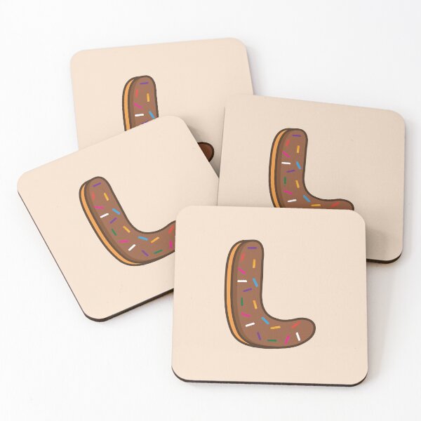 Item preview, Letters L Shaped Like Chocolate Donuts  designed and sold by DonutsWords.