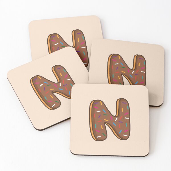 Item preview, Letters N Shaped Like Chocolate Donuts  designed and sold by DonutsWords.