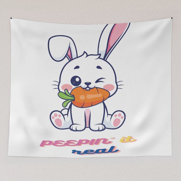 Item preview, Peepin It Real Happy Easter Bunny Egg Hunt Funny carrot designed and sold by tecnomed.