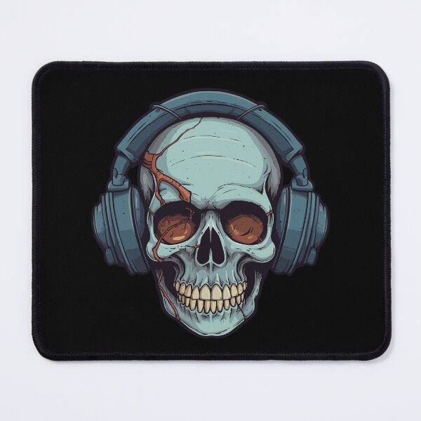 Item preview, skull with headphones designed and sold by Wolka.