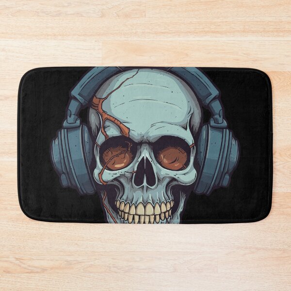 Item preview, skull with headphones designed and sold by Wolka.