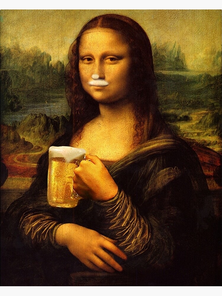 Modern Pop Wall Art, Gioconda Mona Lisa Smoking