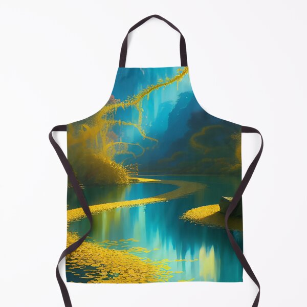 Item preview, Golden Leaves along a Meandering River in the Valley of a Mountain designed and sold by deniselynnimage.