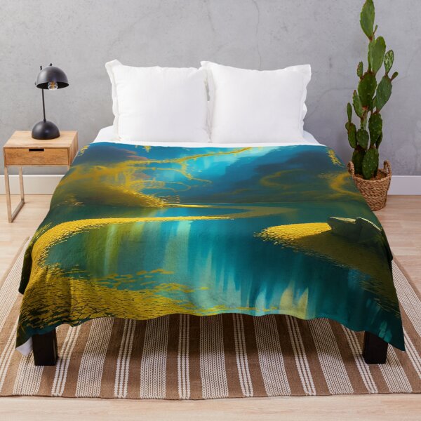 Item preview, Golden Leaves along a Meandering River in the Valley of a Mountain designed and sold by deniselynnimage.