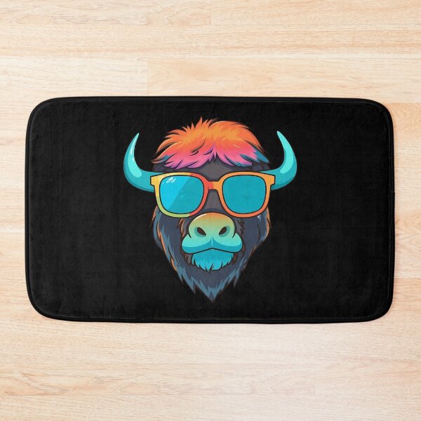 Item preview, Cool Colorful Lucky Buffalo Bison Wearing Sunglasses designed and sold by BrobocopPrime.