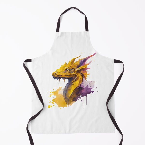 Item preview, Majestic Yellow Dragon Watercolor designed and sold by Art-by-Aelia.